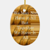 アフリカの野生生物デザインによる感動のメッセージ セラミックオーナメント (正面)