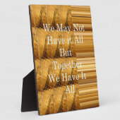 アフリカの野生生物デザインによる感動のメッセージ フォトプラーク (側面)