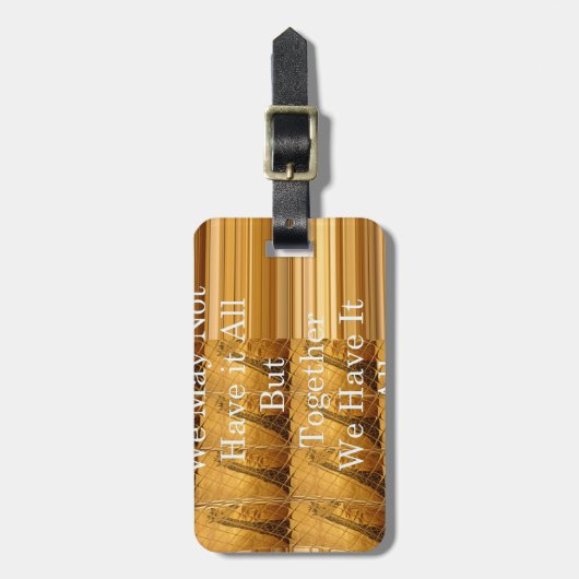 アフリカの野生生物デザインによる感動のメッセージ ラゲッジタグ (正面縦)