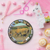 アフリカの野生生物フォトコラージュRhino Reeds ペーパープレート (パーティー)