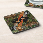 アフリカの野生生物懸命プラスチックのコースター コースター (左側)