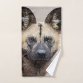 アフリカの野生絵を描犬 ハンドタオル