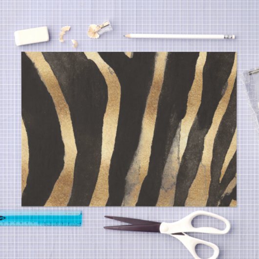 アフリカの野生絵を描金ゼブラ縞模様 薄葉紙 (クラフト)