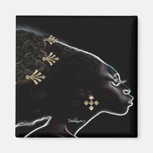 アフリカの金ゴールド マグネット (正面)