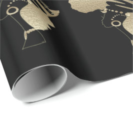 アフリカの金ゴールド ラッピングペーパー