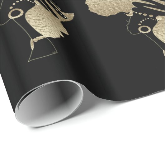 アフリカの金ゴールド ラッピングペーパー (ロールコーナー)