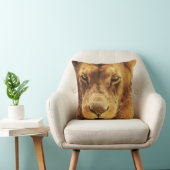 アフリカの雄ライオンのポートレート。 クッション (椅子)