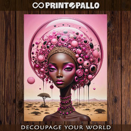 アフリカの非現実的な黒人女性 薄葉紙