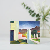アフリカの風景、抽象芸術アート威厳があるby Macke ポストカード (スタンド正面)
