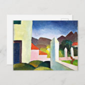アフリカの風景、抽象芸術アート威厳があるby Macke ポストカード (正面/裏面)