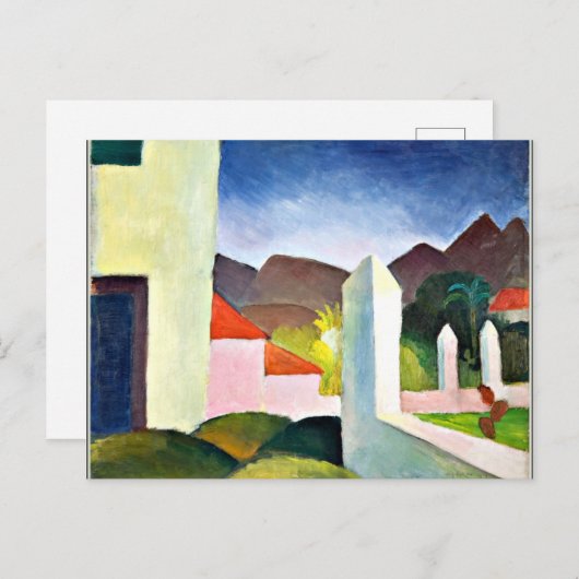 アフリカの風景、抽象芸術アート威厳があるby Macke ポストカード (正面/裏面)