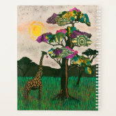 アフリカの飛行機のキリン プランナー手帳 (裏面)