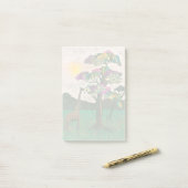 アフリカの飛行機のキリン ポストイット (デスク上)