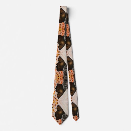アフリカの首が美しい女性を結絵画ぶ –  ネクタイ (正面)