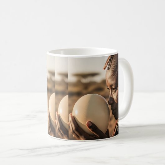 アフリカの魂の肖像 コーヒーマグカップ (正面右)
