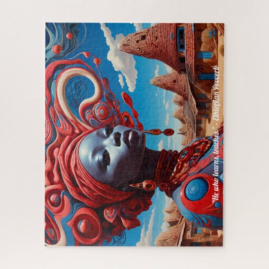 アフリカの鮮やか美しいと伝統 ジグソーパズル (縦)