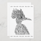 アフリカの鳥のプリントとカラーカード、おめでとう シーズンカード (正面/裏面)