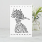 アフリカの鳥のプリントとカラーカード、おめでとう シーズンカード (スタンド正面)