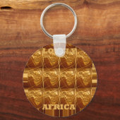 アフリカの黄金ハート キーホルダー (正面)