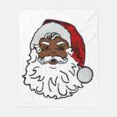 アフリカの黒いサンタクロース フリースブランケット (正面)