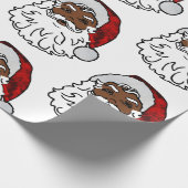 アフリカの黒いサンタクロース ラッピングペーパー (角)