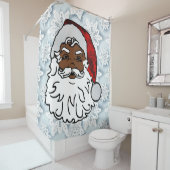 アフリカの黒いサンタスノーフレーク シャワーカーテン (インサイチュ)