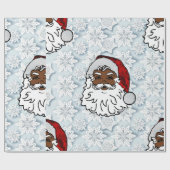 アフリカの黒いサンタスノーフレーク ラッピングペーパー (フラット)