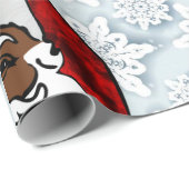 アフリカの黒いサンタスノーフレーク ラッピングペーパー (ロールコーナー)