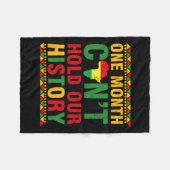 アフリカの黒い歴史の月1ヶ月は持ち越せない フリースブランケット (正面(横))