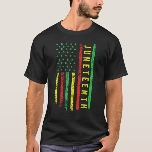 アフリカの黒人アメの国旗の中の12番目 Tシャツ (正面)