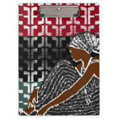 アフリカの黒人女性伝統ヘッドラップ クリップボード (正面)