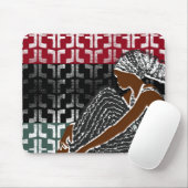 アフリカの黒人女性伝統ヘッドラップ マウスパッド (マウス)