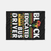 アフリカの黒人歴史月ブラックと教育Bu フリースブランケット (正面(横))