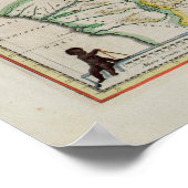 アフリカの5つの州を示すエチオピアの地図 ポスター (角)