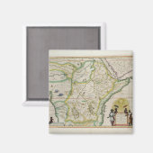 アフリカの5つの州を示すエチオピアの地図 マグネット (正面/裏面)