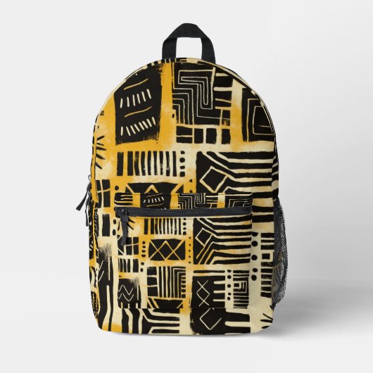 アフリカの プリントバックパック (正面)