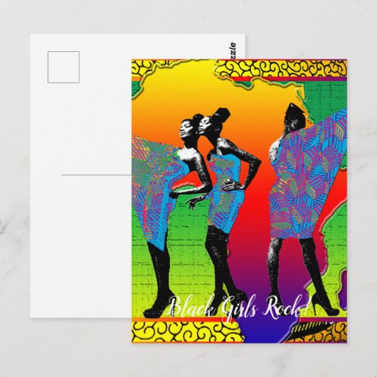 アフリカの ポストカード (正面/裏面)