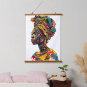 アフリカの 吊り下げ型タペストリー (寝室)