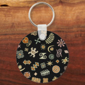 アフリカのAdinkraシンボル キーホルダー (正面)