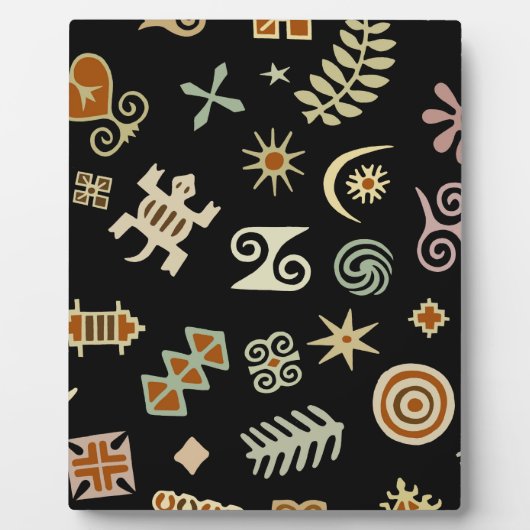 アフリカのAdinkraシンボル フォトプラーク (正面)