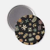 アフリカのAdinkraシンボル マグネット (正面/裏面)