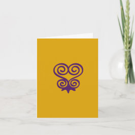 アフリカのAdinkra (Sankofa)ノートカ空白のード ノートカード