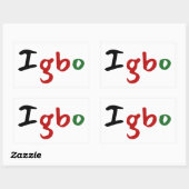 アフリカのIgbo 長方形シール (シート)