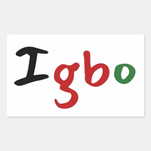アフリカのIgbo 長方形シール (正面)