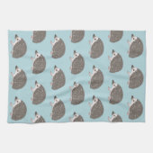 アフリカのPygmy Hedgehog漫画デザインパターン キッチンタオル (横)