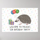 アフリカのPygmy Hedgehog – 誕生日パーティーへようこそ ポスター (正面)