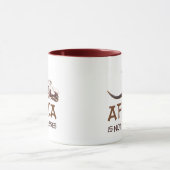 アフリカはいくじなしのためではないです: アフリカのスプリングボックのスカル マグカップ (中央)