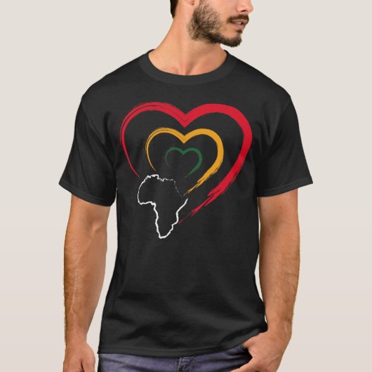 アフリカはその民のバレンタイン Tシャツ (正面)