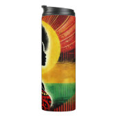 アフリカはっきりしたシルエットアートデザイン タンブラー (回転右)