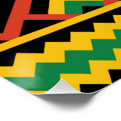 アフリカはっきりしたプリントデザイン ポスター (コーナー)